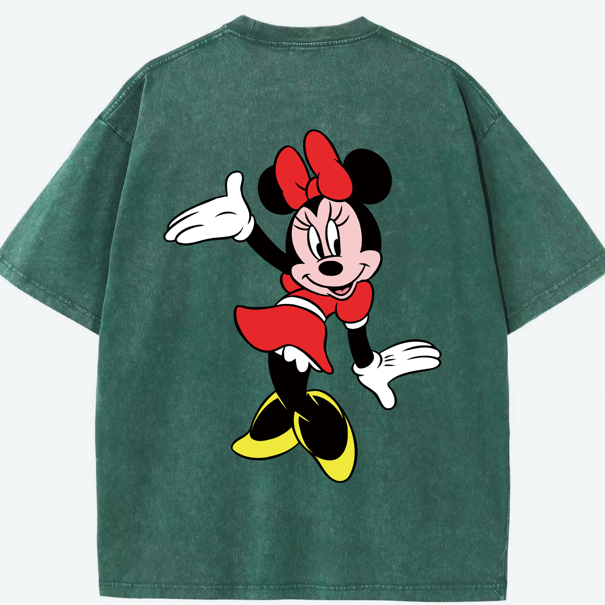（画像用） ミッキーマウス Mickey Mouse 綿100% ヴィンテージ風 半袖Tシャツ（背面プリント）